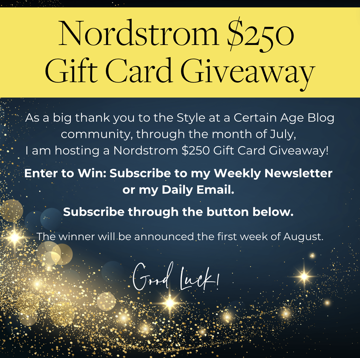 $250 Nordstrom Gift Card Giveaway!